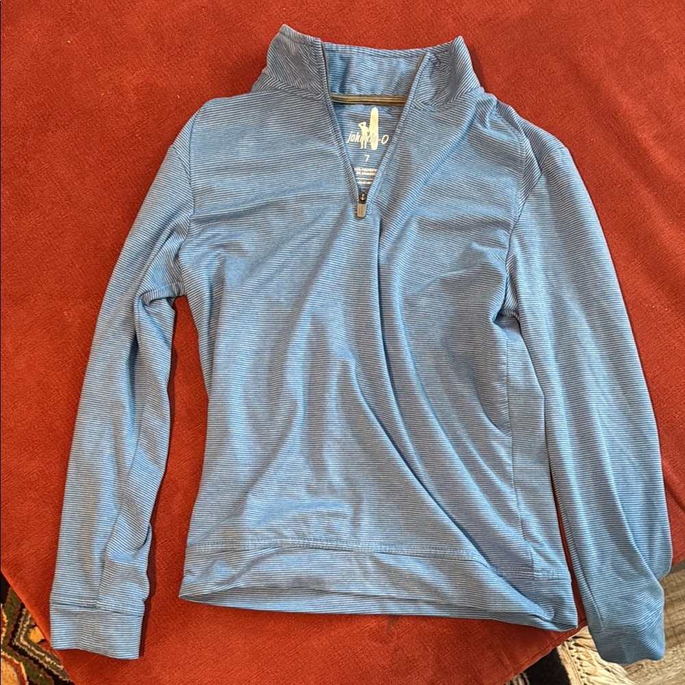 Kids Johnnie-O Blue Quarter-Zip Sweater